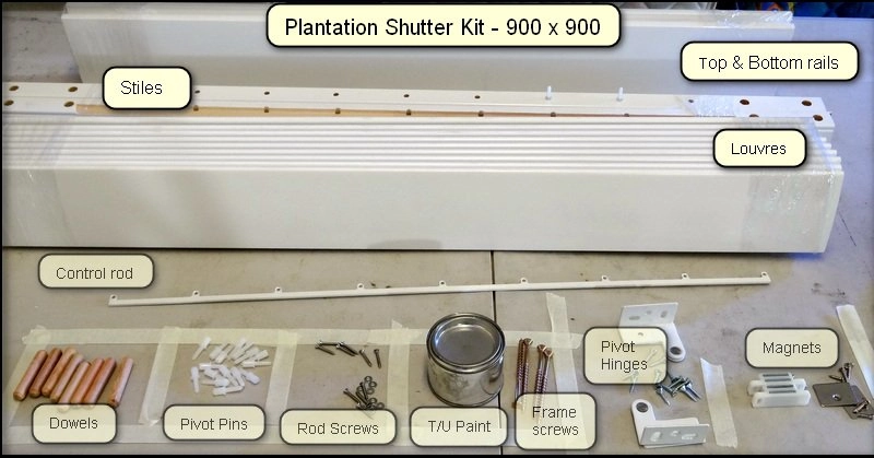 Pre-painted DIY Plantation Shutter Kits - You Can Save Thousands 1 Pre painted kit