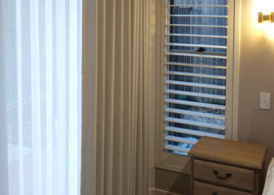 Shutters and Curtains can compliment each other