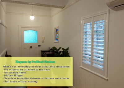90 Louvre shutter with fly screens